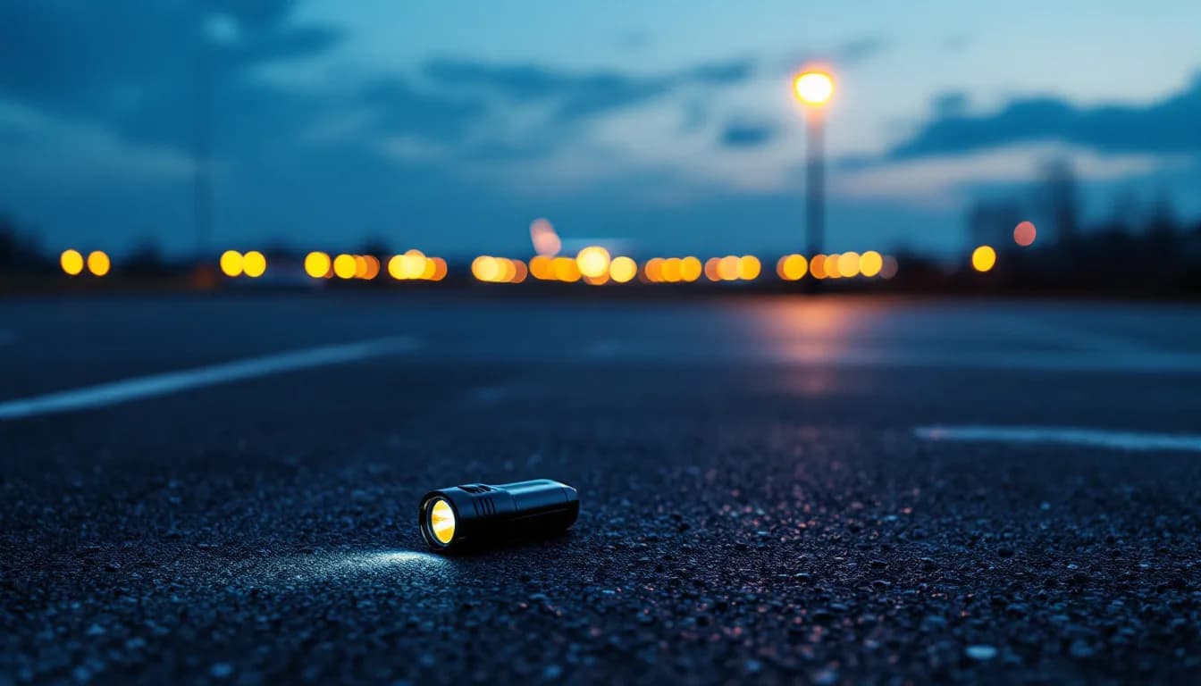 Mobile locksmith cutting a replacement car key at night for an airport shift worker near DFW in Irving TX