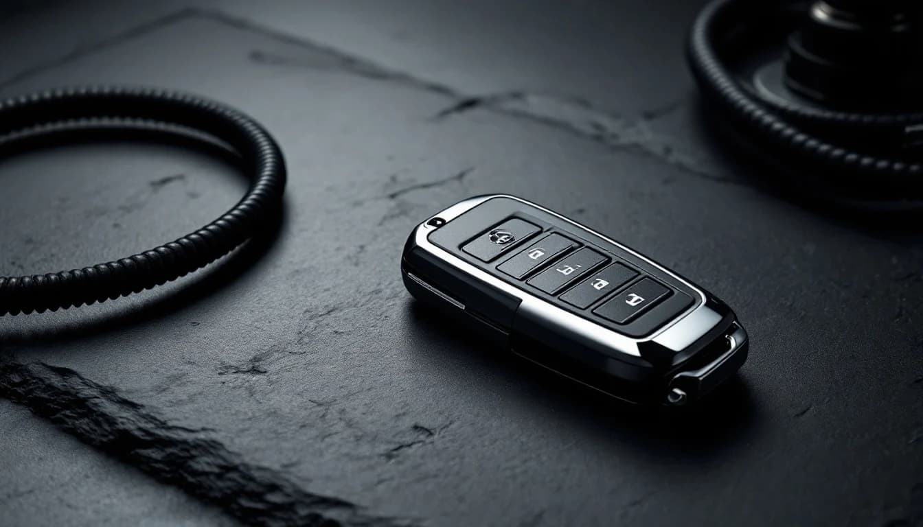 European car specialist programming a spare Audi advanced key at the vehicle in Irving TX
