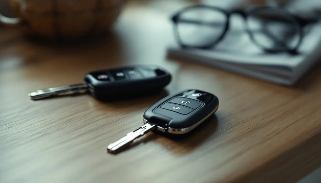 Mobile locksmith cutting and programming a spare Chevrolet Blazer proximity key fob in Irving TX