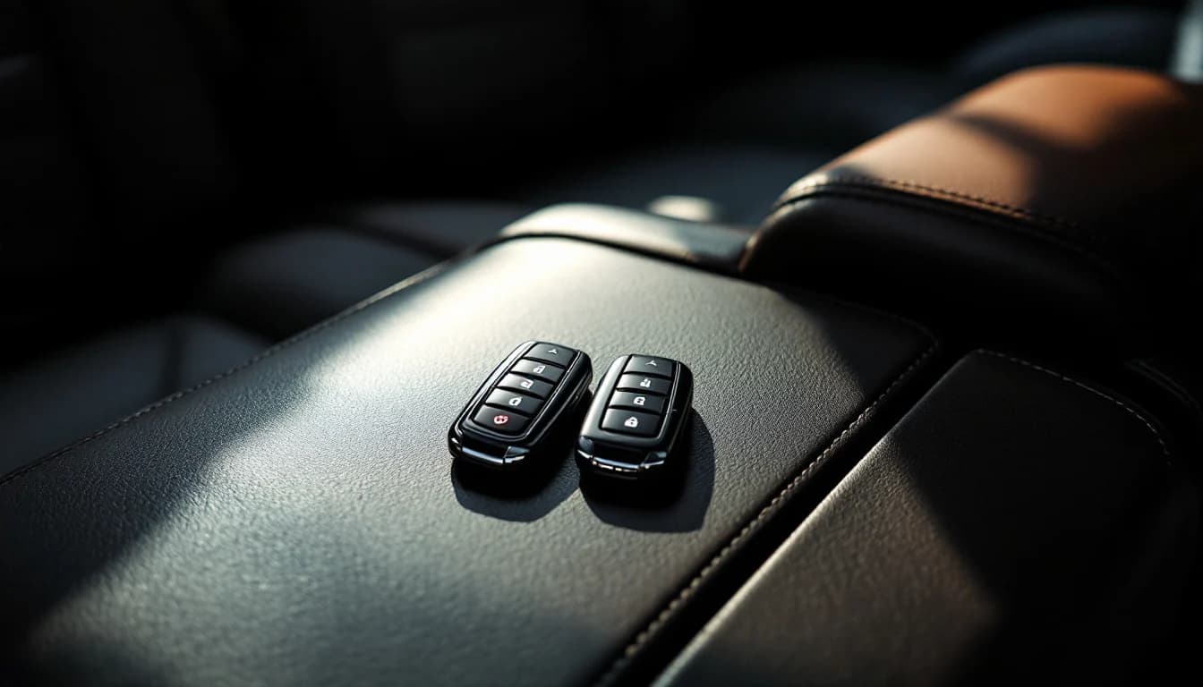 Automotive locksmith programming a spare GMC Yukon proximity key fob in an Irving TX driveway