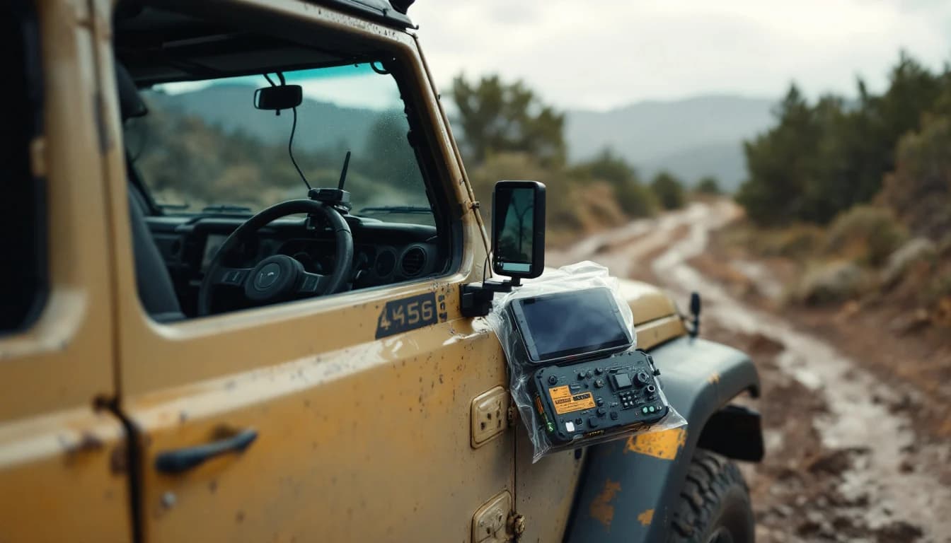 Mobile locksmith programming a proximity key fob for a Jeep Wrangler JL at a job site in Irving TX