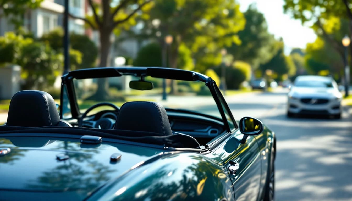 Mobile locksmith programming a Mazda MX-5 Miata proximity key fob in a driveway in Irving TX