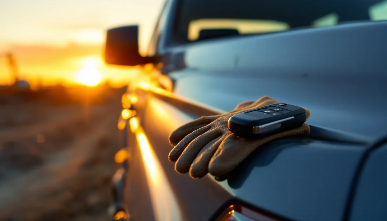 Mobile locksmith programming a spare Toyota Tacoma transponder key at a jobsite in Irving TX