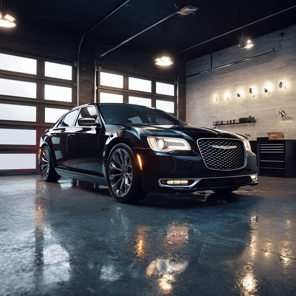 Chrysler Pacifica in a clean garage for key fob and WIN module programming