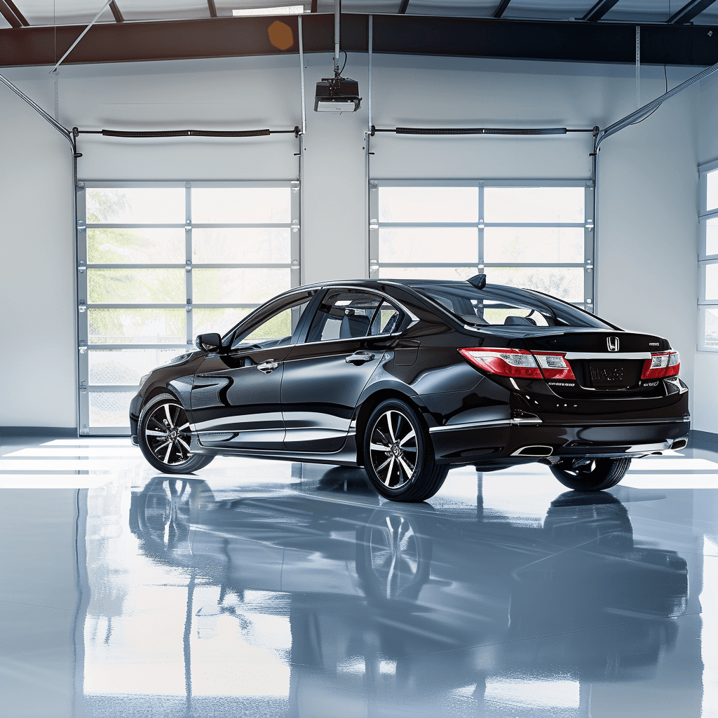 Honda Accord in a modern garage for smart key replacement and programming