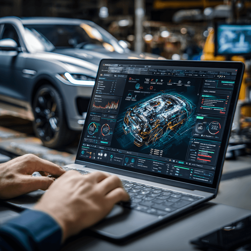 Diagnostic laptop showing vehicle immobilizer data for no key detected repair